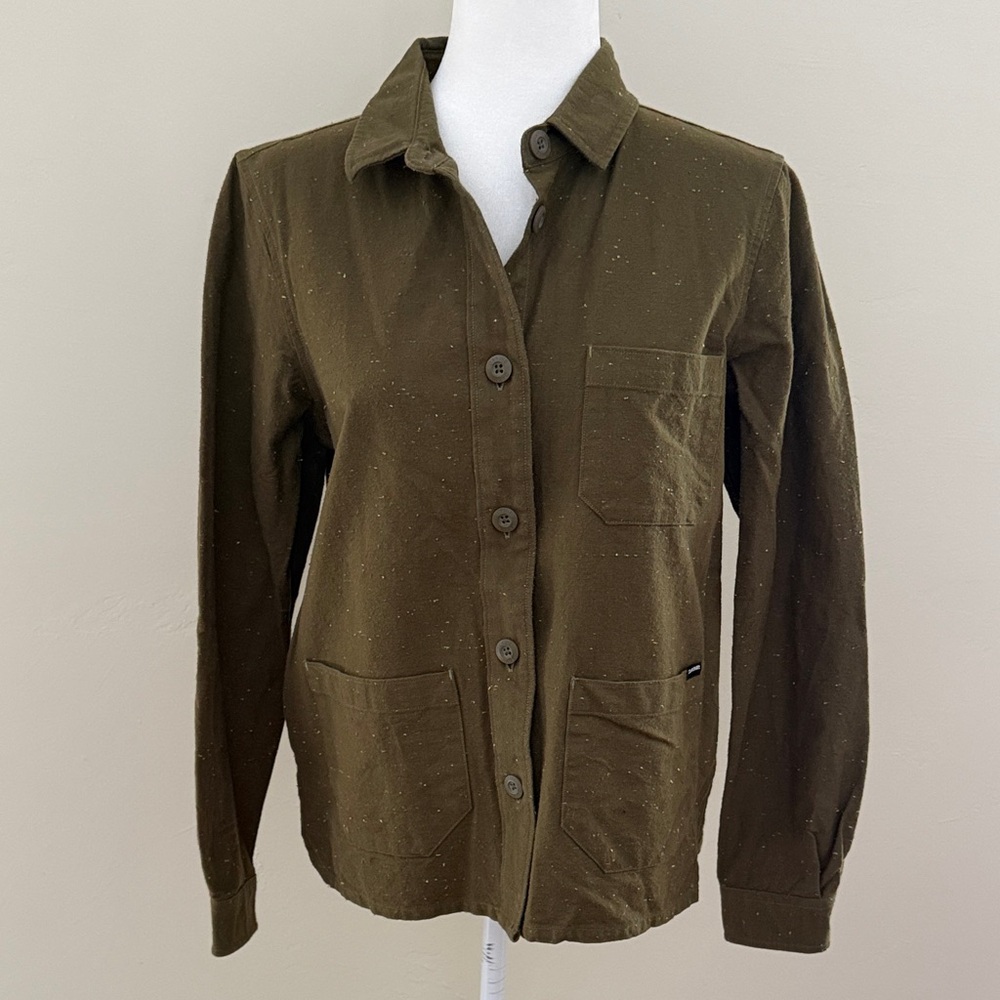 DAKINE Women's Olive Green Speckled Button Down Medium Shirt